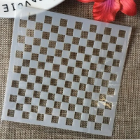 шах мат табла ситни квадратчета квадрати мрежа решетка стенсил шаблон украса торта боя Scrapbooking, снимка 1 - Други - 44961477