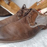 мъжки обувки от естествена кожа DANIEL HECHTER® MEN´S LEATHER LOW SHOES - COGNAC BROWN, N- 43 - 44, снимка 5 - Ежедневни обувки - 45543297