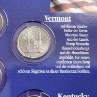 САЩ. 1/4 Американски долари . Quarter . 5 бройки . Цялата серия на 2001 година.UNC. Американски щати, снимка 4 - Нумизматика и бонистика - 44957800
