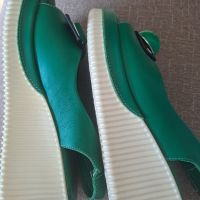 Модерни сандали зелена естествена кожа, снимка 10 - Сандали - 45250791