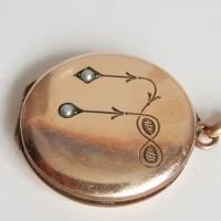 Позлатен медальон за снимки естествени перли Арт Ниво 1900., снимка 6 - Други ценни предмети - 45361430