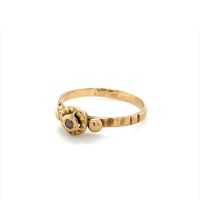 Златен дамски пръстен 2,05гр. размер:56 14кр. проба:585 модел:23591-1, снимка 2 - Пръстени - 45408418