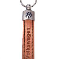 Автомобилен кожен ключодържател / за Volkswagen VW Волксваген / кафяв цвят / стилни авто аксесоари, снимка 1 - Аксесоари и консумативи - 45595395
