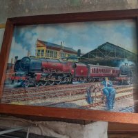 Плакат снимка картина влакове локомативи N 3, снимка 1 - Антикварни и старинни предмети - 45209068
