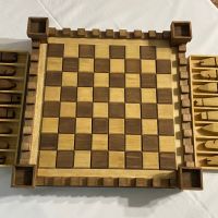 Шах дървен, ръчна изработка (Обновена с допълнение), снимка 4 - Шах и табла - 45557842