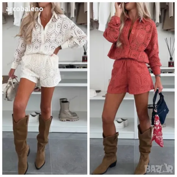 Дамски комплект от две части в ежедневен стил, 2цвята , снимка 1