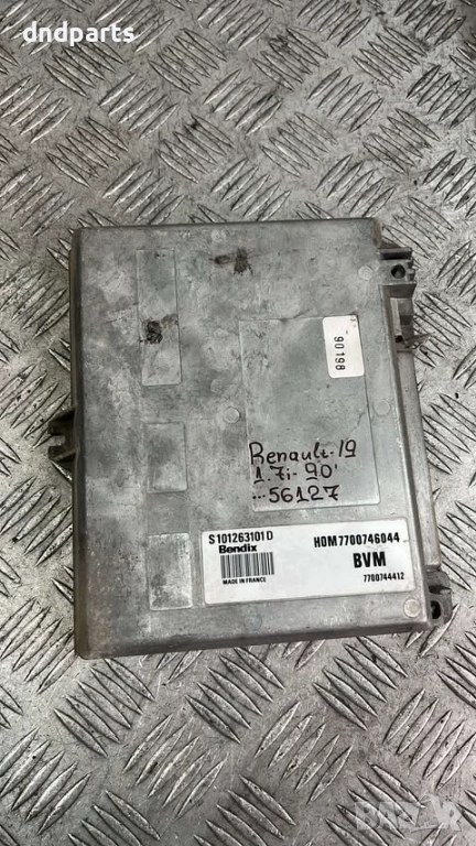 Компютър Renault 19 1.7i 1990г. S101263101 7700746044 , снимка 1