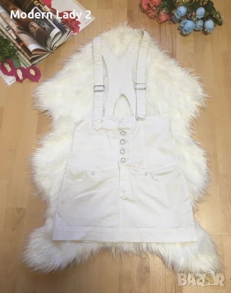 Бял дънков сукман, снимка 1