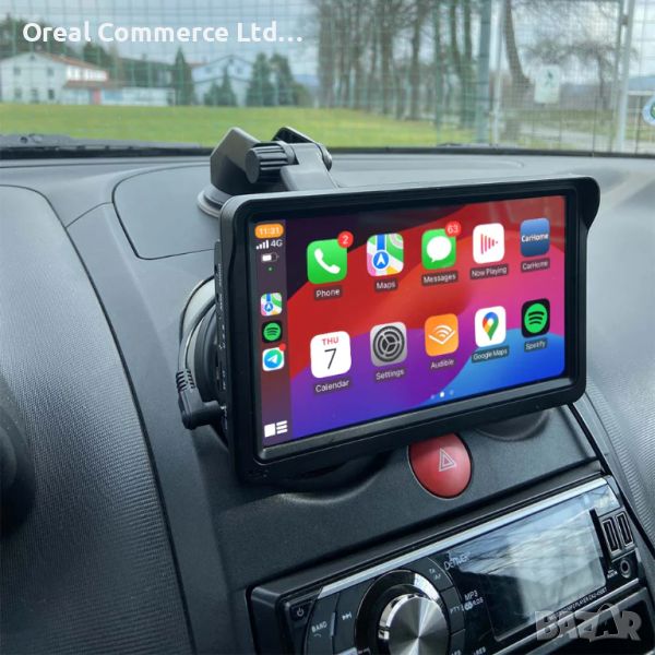 Универсална Android Auto и Apple Carplay интерактивна навигация + гаранция, снимка 1