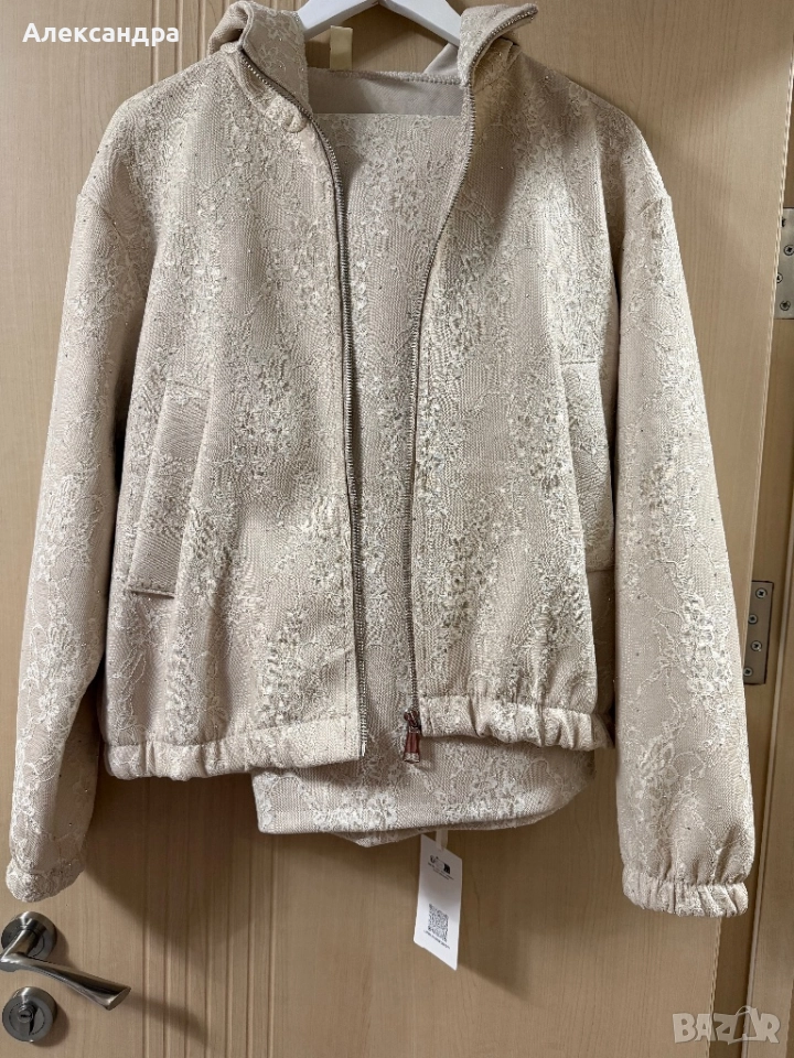 Дамски сет дантела с камъни, снимка 1