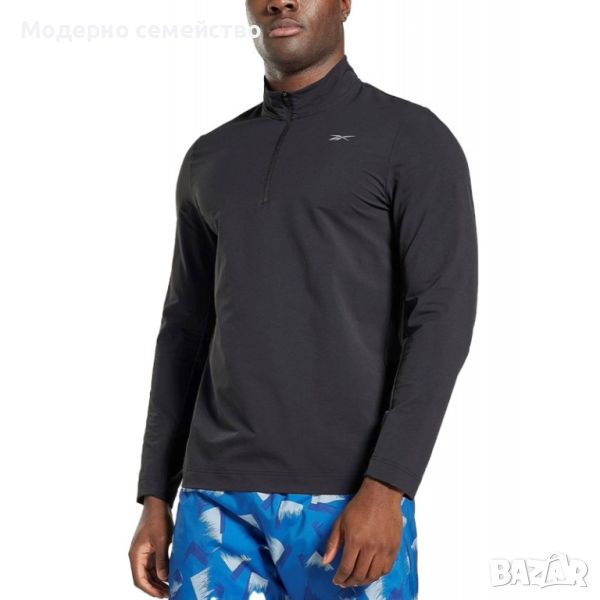 Мъжка блуза reebok performance quarter zip sweatshirt black, снимка 1