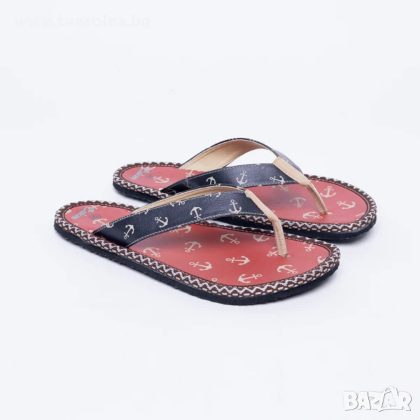 🥁 Намаление - Цветни дамски чехли за плаж тип джапанки | Марка Tuasolea, снимка 1