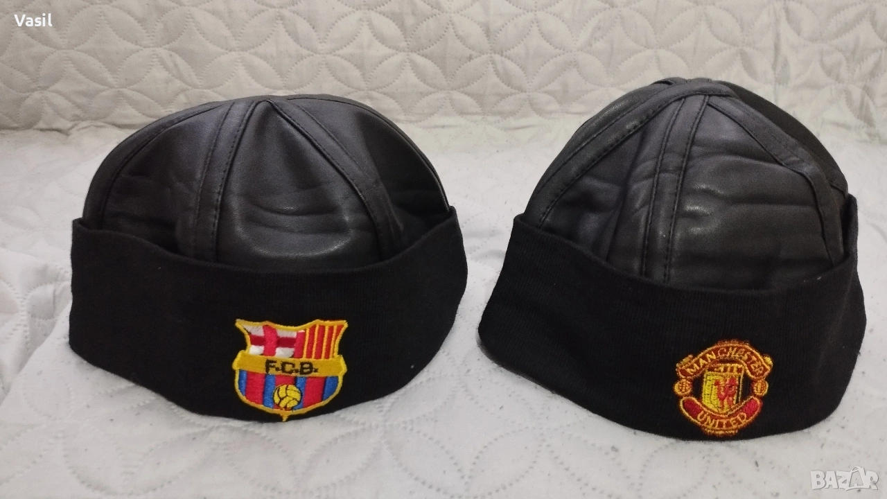 Кожена шапка Ман.Юнайтед, снимка 1