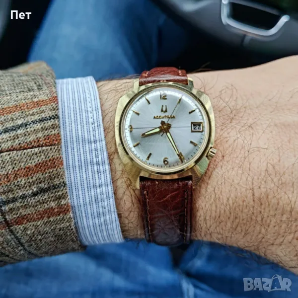 Bulova Accutron позлатен 14к, снимка 1