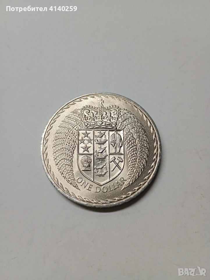 НОВА ЗЕЛАНДИЯ МОНЕТА 1 ДОЛАР 1967 Г , снимка 1