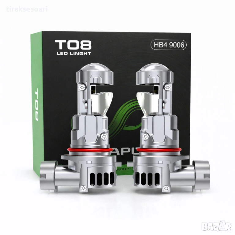 LED PROJECTOR Диодни крушки HB4 240W 12V 350% светлина, крушки с лупи , снимка 1