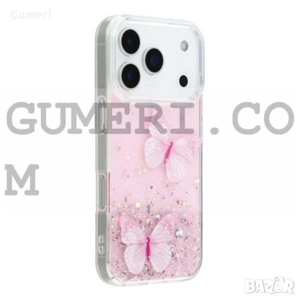 Apple iPhone 17 Pro Силиконов Гръб с Пеперуди, снимка 1