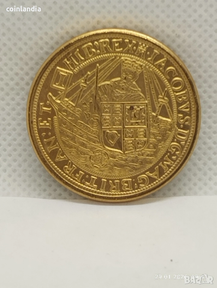 позлатена монета репродукция , снимка 1