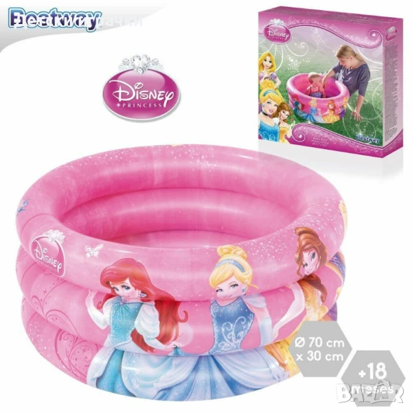 Бебешки надуваем басейн на Дисни принцеси, Bestway 70 х 30 см, снимка 1