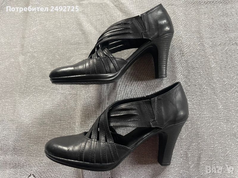 Обувки кожени черно 36 номер ноао, снимка 1