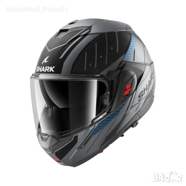 Каска Shark Oxo Rydger Mat Anthracite Blue Black, снимка 1