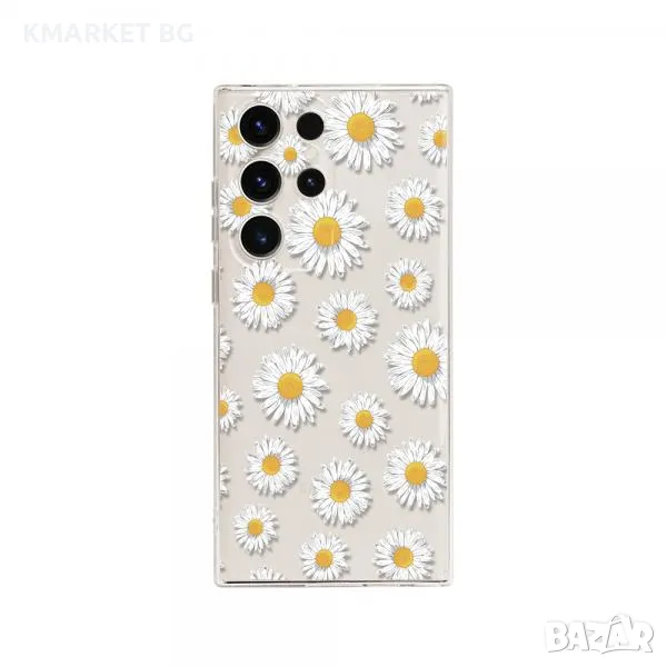 Калъф силикон ART Маргаритка за Xiaomi Redmi 13C / Прозрачен / Баркод : 3130354, снимка 1