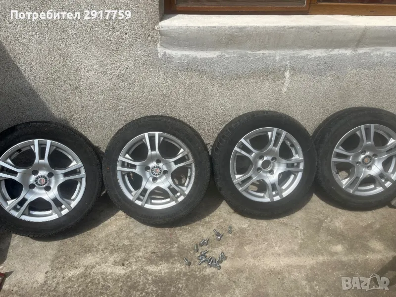 Комплект 4 джанти+летни гуми 195/55 R13, снимка 1