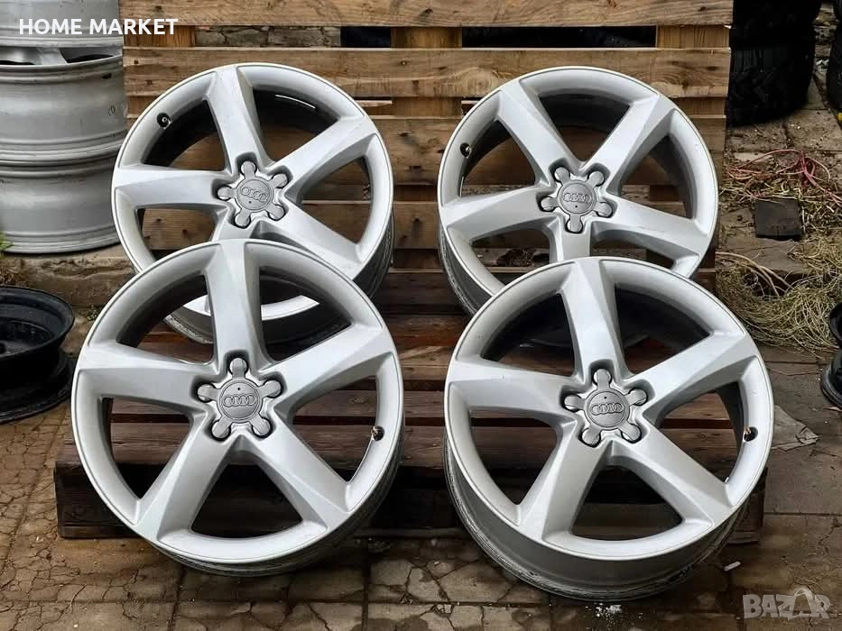 5х112 19 Цола Оригинални Джанти Audi А6 А7 А8 ET 29 J 7.5 Централен отвор 66.5 Без криво и заварки , снимка 1