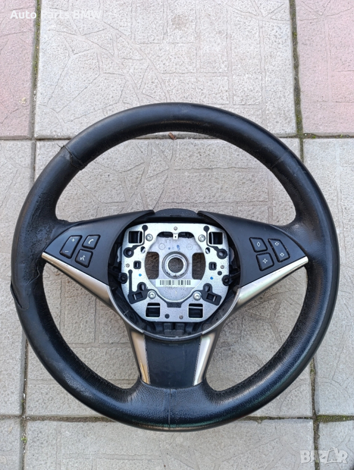 Спорт волан BMW E60 E61 E63 М волан старт стоп БМВ Е60 Е61 Е63 Спортен волан БЕЗ Еърбег БЕЗ Airbag, снимка 1