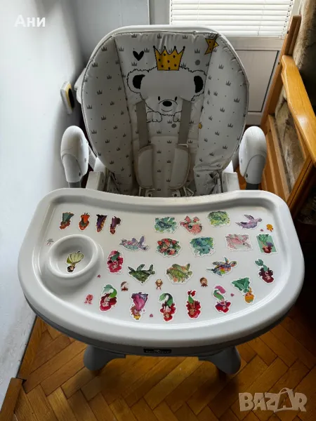 детско столче за хранене Lorelli Dalia Grey Bear, снимка 1