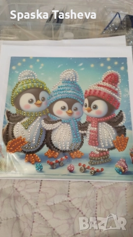 Коледни диамантени картички , снимка 15 - Декорация за дома - 52306913