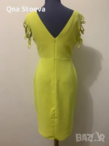 Нова Официална, елегантна рокля, цвят Лайм, марка Seres, снимка 3 - Рокли - 51219564