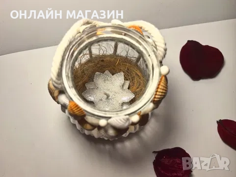 Ръчно изработен стъклен сувенир - свещник, уникат!, снимка 2 - Декорация за дома - 52067007