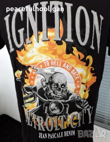 Ignition To the Hell and Back Jean Pascale Biker Т-Shirt - мъжка тениска размер L, снимка 3 - Тениски - 48482104