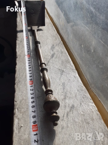 Стара барокова голяма антикварна лопатка за камина - бронз, снимка 5 - Антикварни и старинни предмети - 53348123