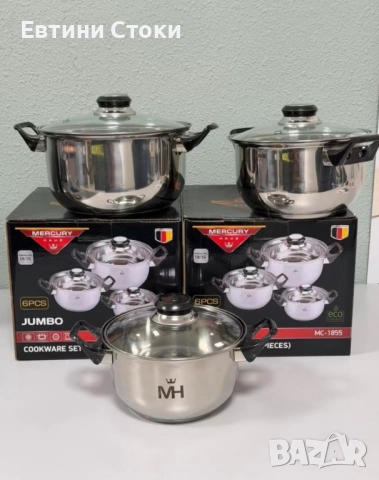 Комплект тенджери MC1855 6 части с капаци и ергономичен дизайн, снимка 4 - Съдове за готвене - 52150253