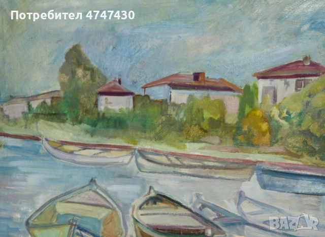 Петър Ненов маслени бои пейзаж, снимка 4 - Картини - 53619815