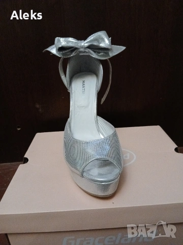 Бални обувки с ток , снимка 3 - Дамски елегантни обувки - 53830283