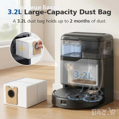 Нови HEPA филтри торбички моп кърпи четки за Eufy Omni C20 24 броя , снимка 3 - Други стоки за дома - 53695472