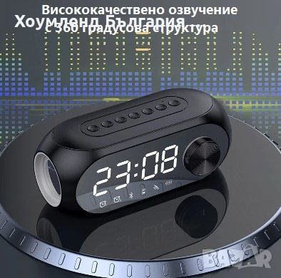 Безжична блутут колонка с радио и часовник, снимка 3 - Bluetooth тонколони - 46055226