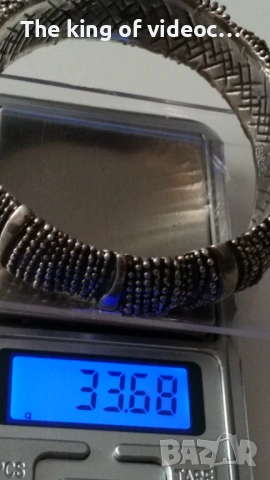 Сребърна дамска гривна 33 гр., снимка 6 - Гривни - 52835922