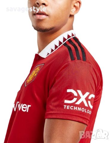 Юношеска тениска ADIDAS x Manchester United 22/23 Home Jersey Tee Red, снимка 4 - Детски тениски и потници - 46215323