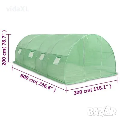 vidaXL Оранжерия, 18 м², 600x300x200 см (SKU:45536), снимка 4 - Оранжерии - 48275006