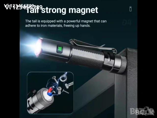 Прожектор YEMAO YM-M52 – компактен, супер ярък , снимка 4 - Къмпинг осветление - 53807205