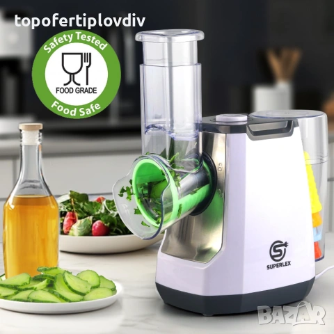 Електричеко ренде Electric Cheese Grater 5 in 1,Гаранция, снимка 8 - Кухненски роботи - 53723958