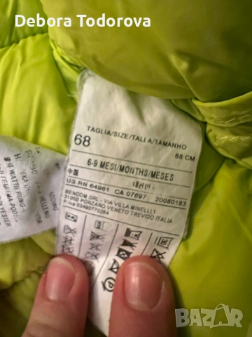 Бебешко пролетно-есенно яке Benetton, снимка 6 - Бебешки якета и елеци - 53582170