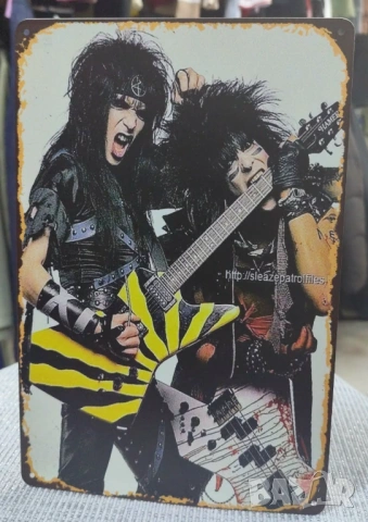 Mick Mars& Nikki Sixx-метална табела (плакет)