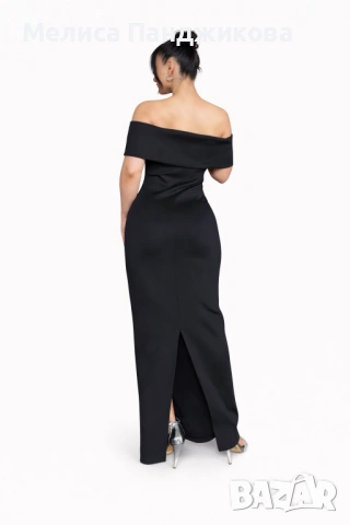 Черна дълга рокля, снимка 2 - Рокли - 53504408