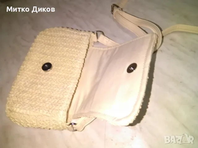 Маркова женска чанта Пиесус промазан плат нова 20х13см, снимка 5 - Чанти - 50024356