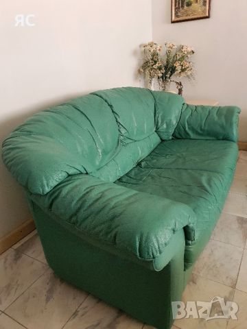двуместен диван от естествена кожа, снимка 1